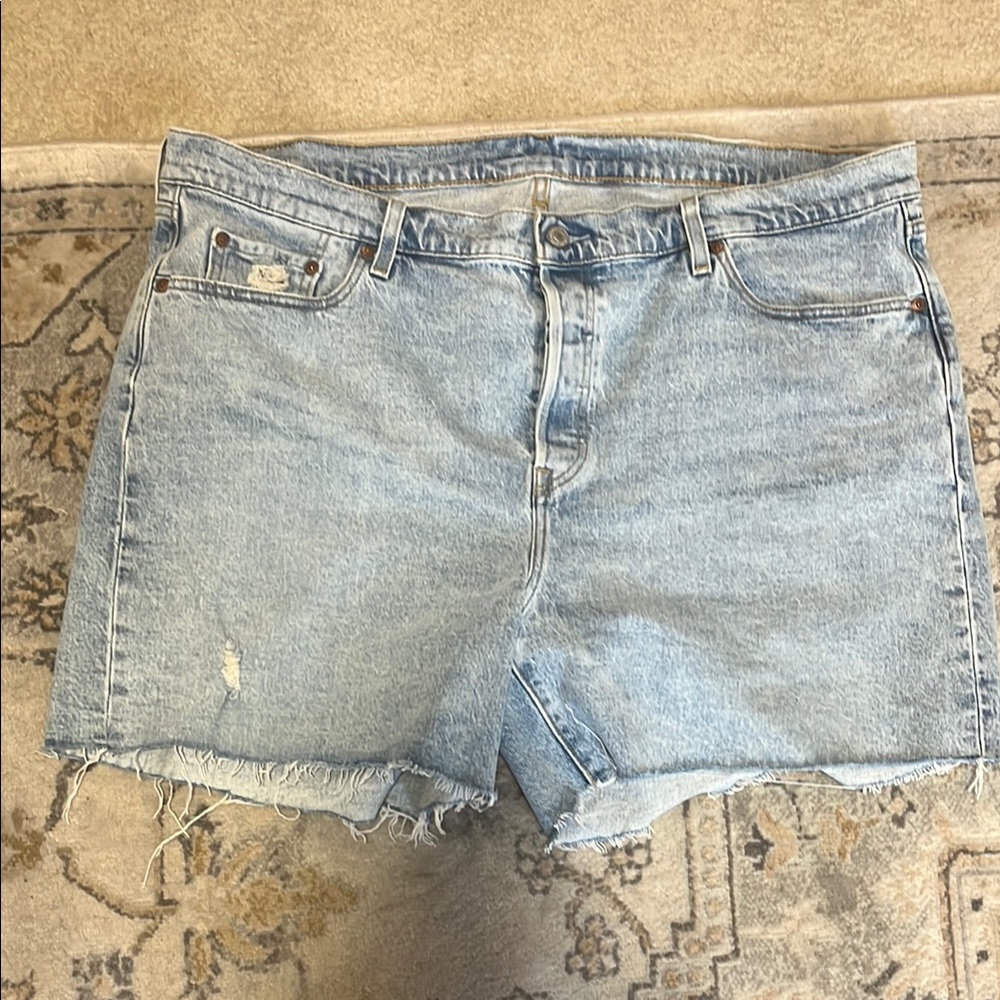 Levi’s 501 button fly Light Blue Denim Shorts